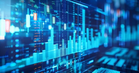 Obraz premium Analytical tools for modern trading rooms