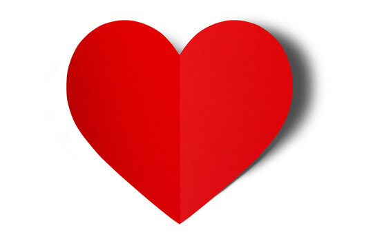 recommend clip art: Red origami paper heart isolated on transparent background.