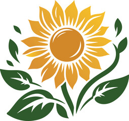  Sunflower, flower  silhouette like the logo vector 