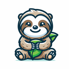 Cute sloth vector design Art
