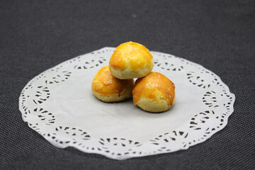 Homemade pineapple cakes or nastar Eid al-Fitr food isolated