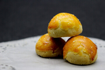 Homemade pineapple cakes or nastar Eid al-Fitr food isolated
