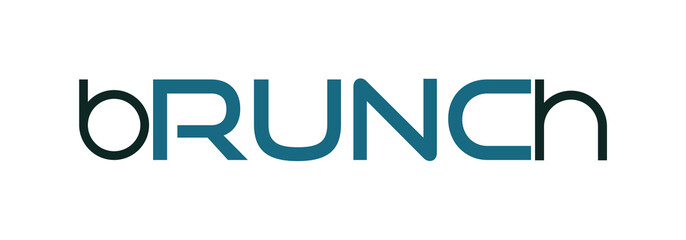 Parola BRUNCH  con sfondo colorato gradiente