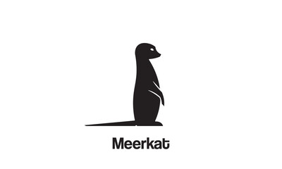 Meerkat vector logo design, Meerkat icon, isolated white background.