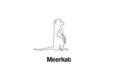 Meerkat vector logo design, Meerkat icon, isolated white background.