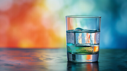 glass with drinks  on beautiful background