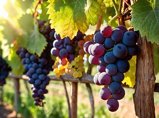 Fototapeta premium grapes on vine