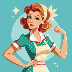 woman with a bag. vintage retro young teenage blonde posing dramatic. Ai generate