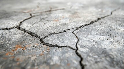 A close up of a sealed concrete crack reveals a special sealant that expands and contracts with temperature changes ensuring long lasting protection.,