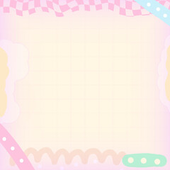 Colorful Gradient Cute Pink Grid Background | Vector Illustration