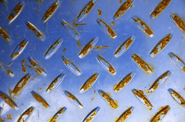 Blue metal with shapes