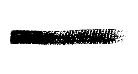 Black ink paint vector brush strokes. Thick dirty distress texture. Grunge rough paint brushes. touch material, dirty splash, handwritten texture simple stripes.