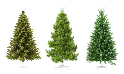 christmas tree isolated on white © Hanh