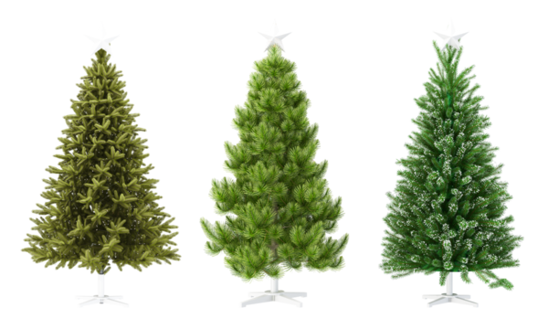 christmas tree isolated on white