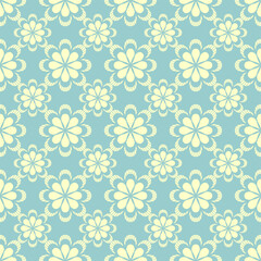 Seamless decorative pattern with flowers wallpaper festive birthday background art decor design for textile, paper	
