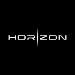 Letter horizon typography wordmark logo