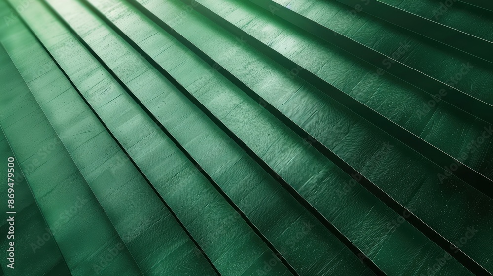 Wall mural abstract close-up of green pleated texture, creating a striking pattern and structured lines. perfec