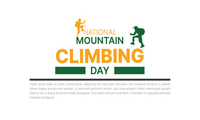 national mountain climbing day design templet