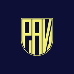 pav letter logo design