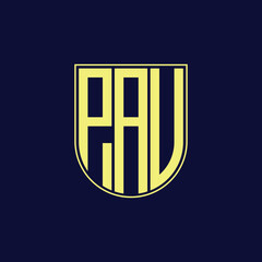 pau letter logo design