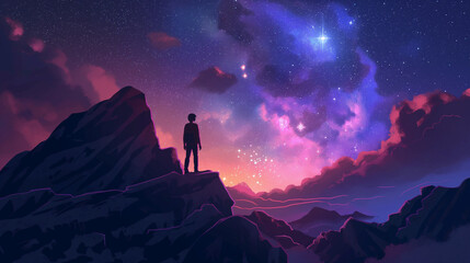 camping with beautiful night sky