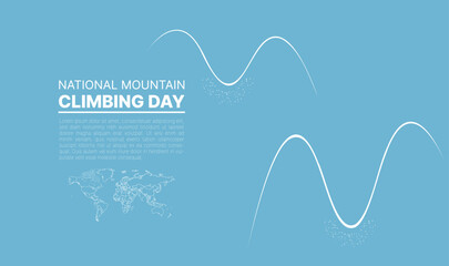 national mountain climbing day design templet