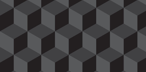 Minimal abstract dark black background from cubes victor art. Geometric tiles and mosaic creative stylish seamless pattern block cube background. minimal hexagon Cubes mosaic shape vector design