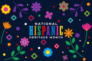 National Hispanic Heritage Month Background.