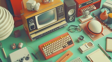 retro design concept for ads