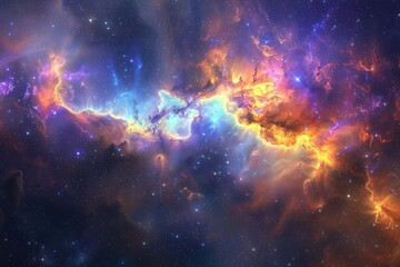 Fototapeta premium Artistic representation of a galaxy, blending abstract art with astrophotography for a stunning visual effect.