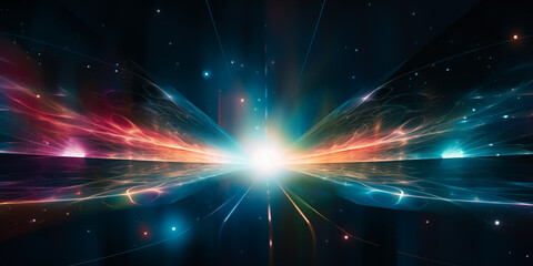 Obraz premium technology background with plasma energy, nuclear fusion technology 