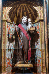 Obraz premium Beautiful interior of Church of St Anthony, Igreja de Santo Antonio in Lagos, Algarve, Portugal