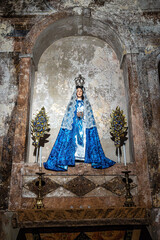 Naklejka premium Interior of the San Sebastiao Catholic Church in Setubal, Portugal