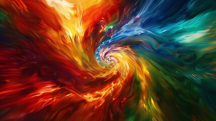 Radiant swirls of bright colors cascading across the screen in a hypnotic display.