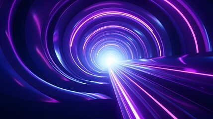 Fototapeta premium 3d rendering of purple and blue abstract geometric background. Scene for advertising, technology, showcase, banner, game, sport, cosmetic, business, metaverse. Sci-Fi Illustration. Product display