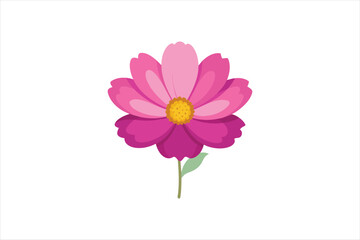 A beautiful cosmos flower vector artwork illustration