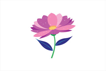 Naklejka premium A beautiful cosmos flower vector artwork illustration
