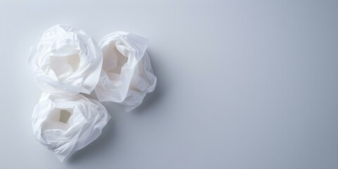 Isolated tissue cores on white background with clipping path. Concept White Background, Clipping Path, Isolated Tissue Cores