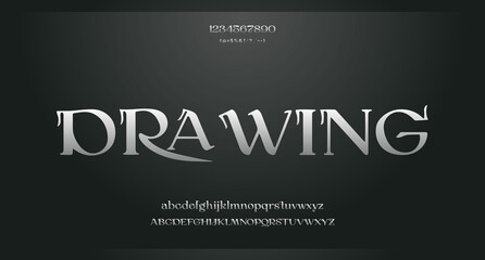 Vector elegant wedding alphabet letter font typography luxury classic serif fonts decorative vintag
