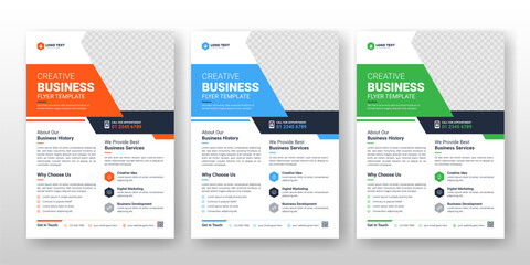 Corporate Business Flyer poster pamphlet brochure cover design layout vector template