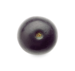 Fresh ripe acai berry isolated on white, top view