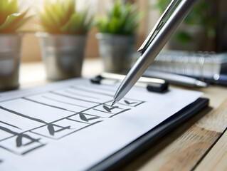 Monitoring and selection, Checklist and Quality Assurance, Online survey filling out, digital form checklist, Business performance monitoring concept, Concept of hiring, selection, interview
