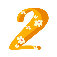 Cute colorful number design. Good design element for greeting cards, kid's illustrations, invitations, birthday cakes etc.	
