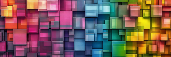 vibrant abstract geometric backgrounds with multicolored 3d blocks.