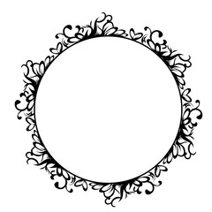 Classic vintage design with black circle frame. Perfect for photos, icons, logos, banners, greeting cards, websites, advertisements