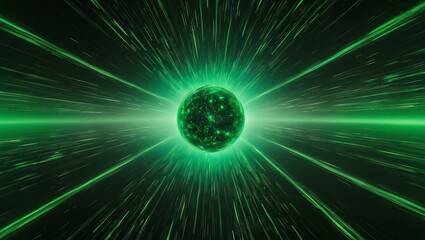 Obraz premium realistic image of a green gravitational field background