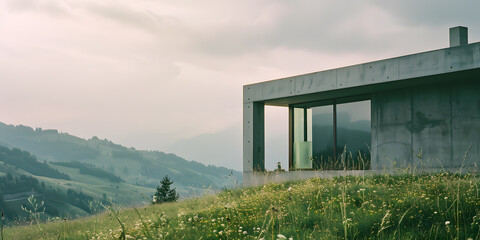 A minimalist concrete house 