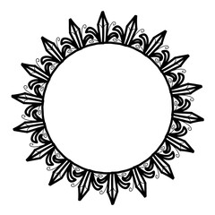 Classic vintage design with black circle frame. Perfect for photos, icons, logos, banners, greeting cards, websites, advertisements