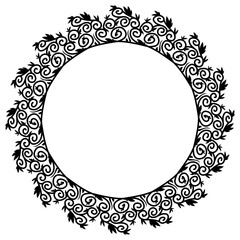 Classic vintage design with black circle frame. Perfect for photos, icons, logos, banners, greeting cards, websites, advertisements