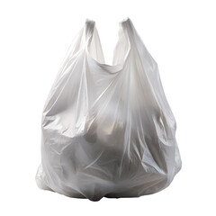 White plastic bag isolated on transparent background
